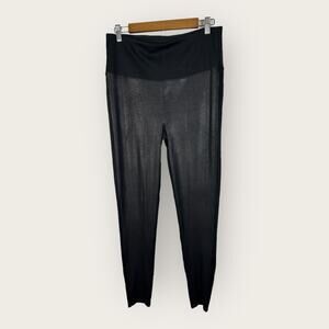 Spanx Red Hot Womens Plus size 1X Faux Leather Front Panel Pull On Leggings